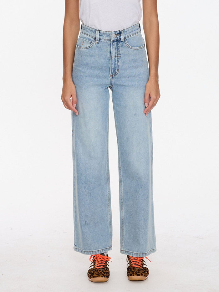 Holly High Rise Stretch Wide Jean - Aged Black 4