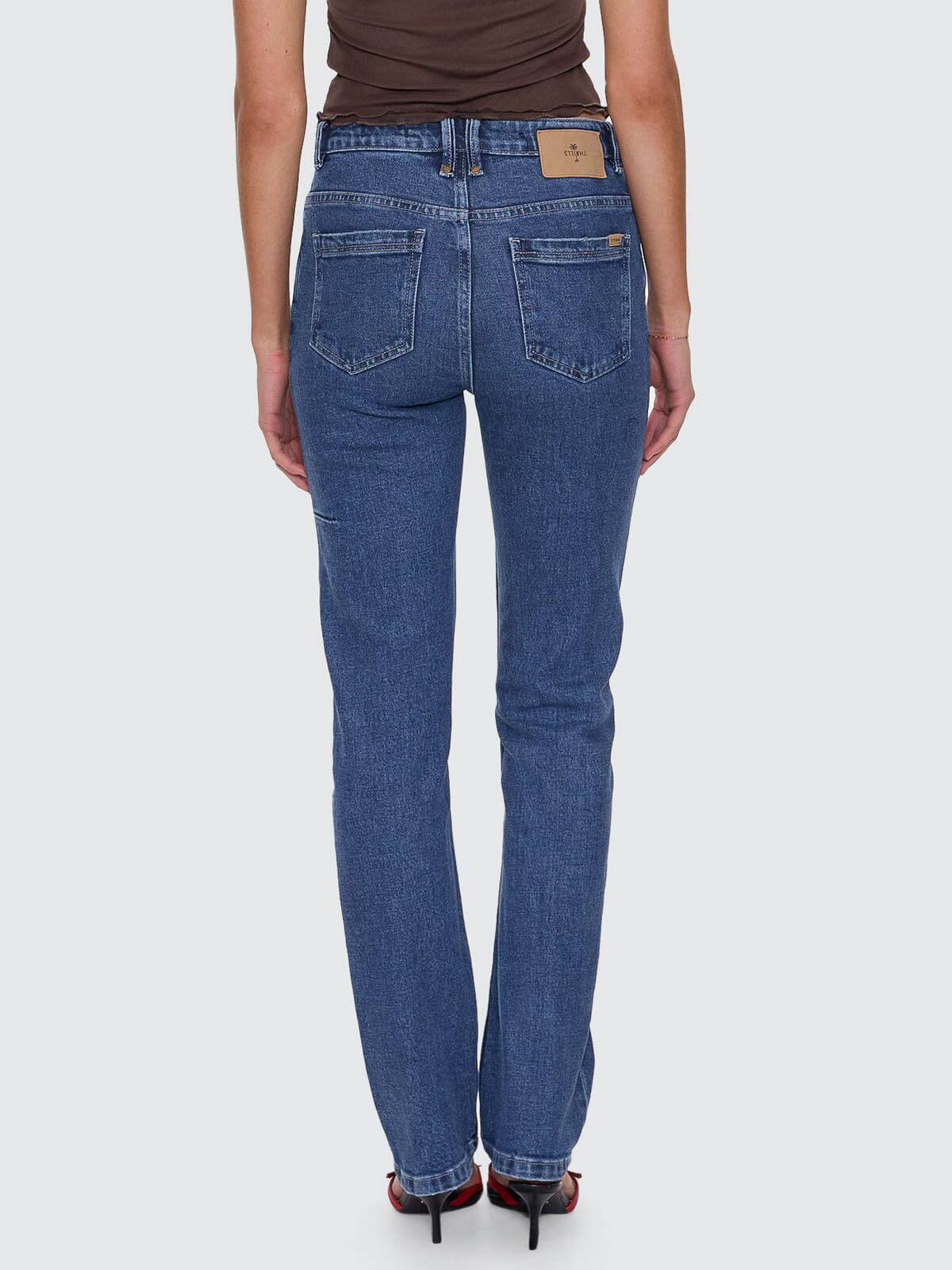 Nicole High Rise Stretch Straight Jean - Vintage Rinse Blue