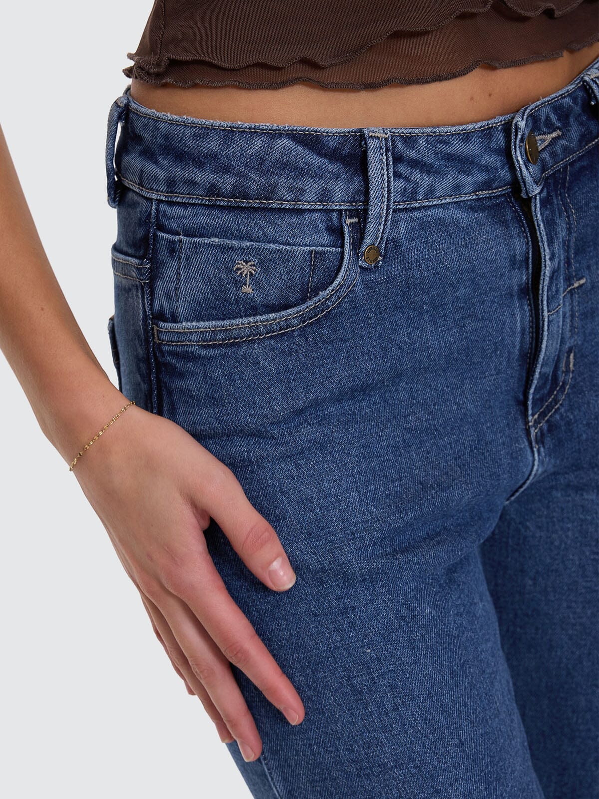 Nicole High Rise Stretch Straight Jean - Vintage Rinse Blue 4