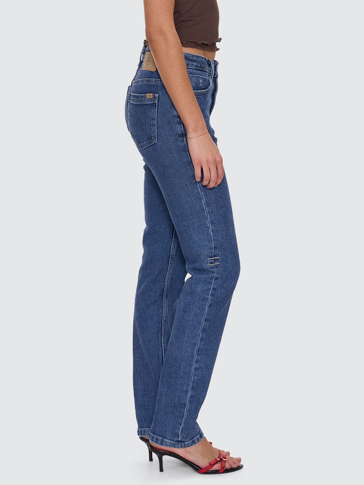 Nicole High Rise Stretch Straight Jean - Vintage Rinse Blue 4