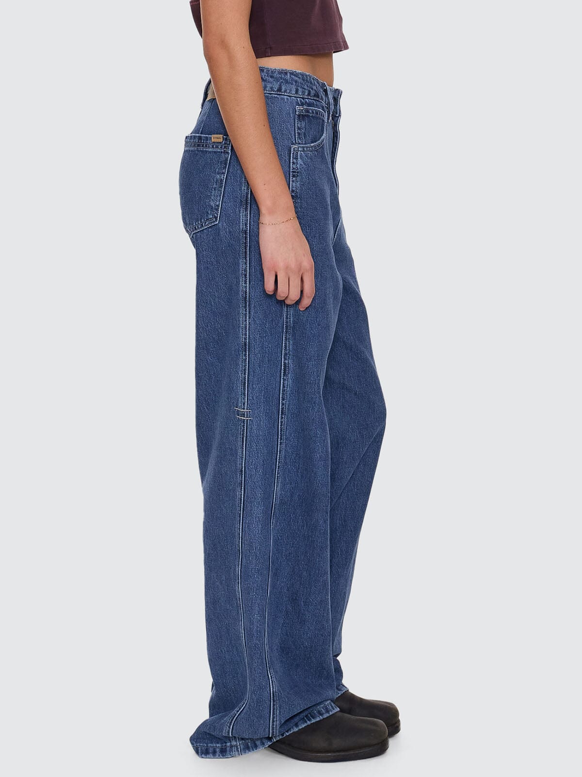 Ashton High Rise Wide Jean Tall fit - Vintage Rinse Blue 4