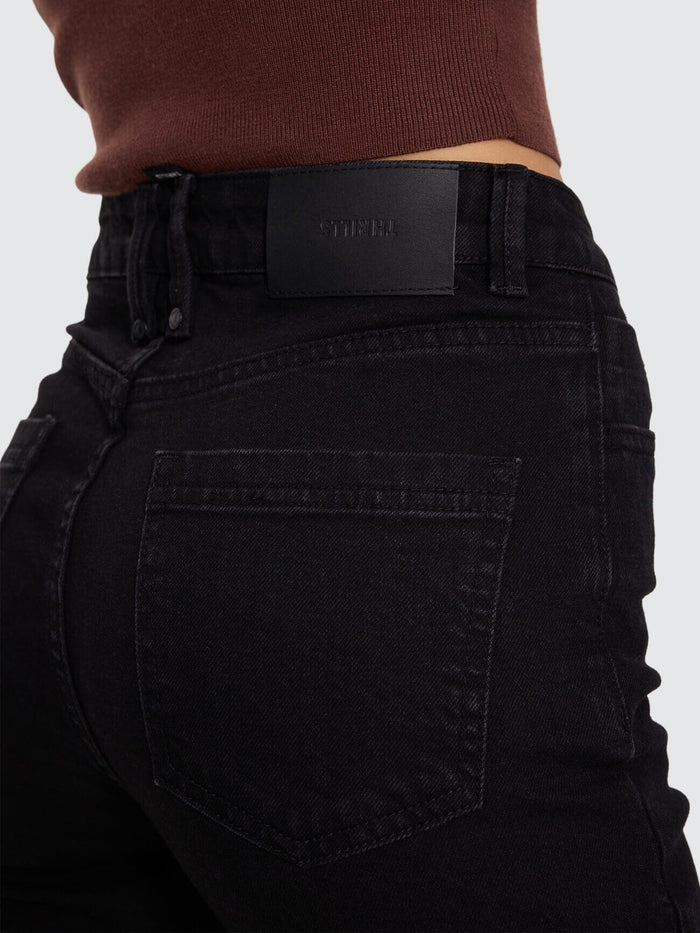 Alicia High Rise Stretch Bootcut Jean - Vinyl Black 4