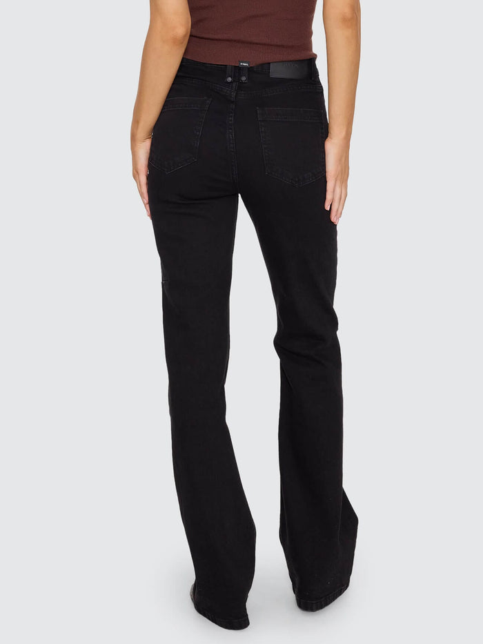 Alicia High Rise Stretch Bootcut Jean - Vinyl Black 4