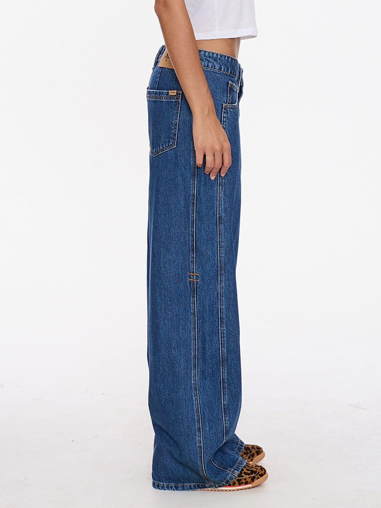 Maggie Low Rise Baggy Jean - Deep Vintage Blue 4