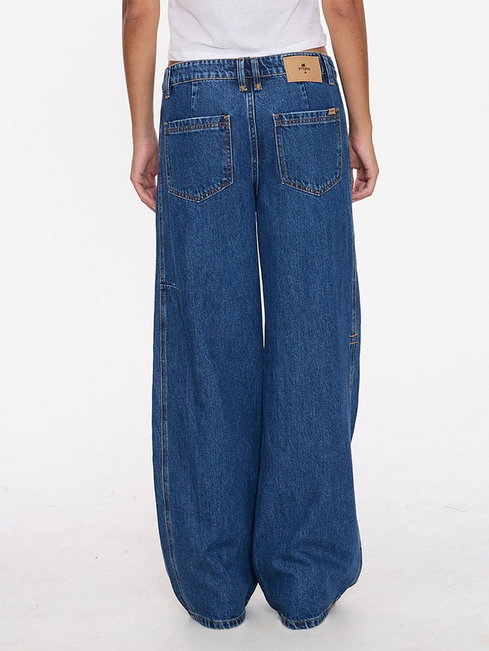Maggie Low Rise Baggy Jean - Deep Vintage Blue 4
