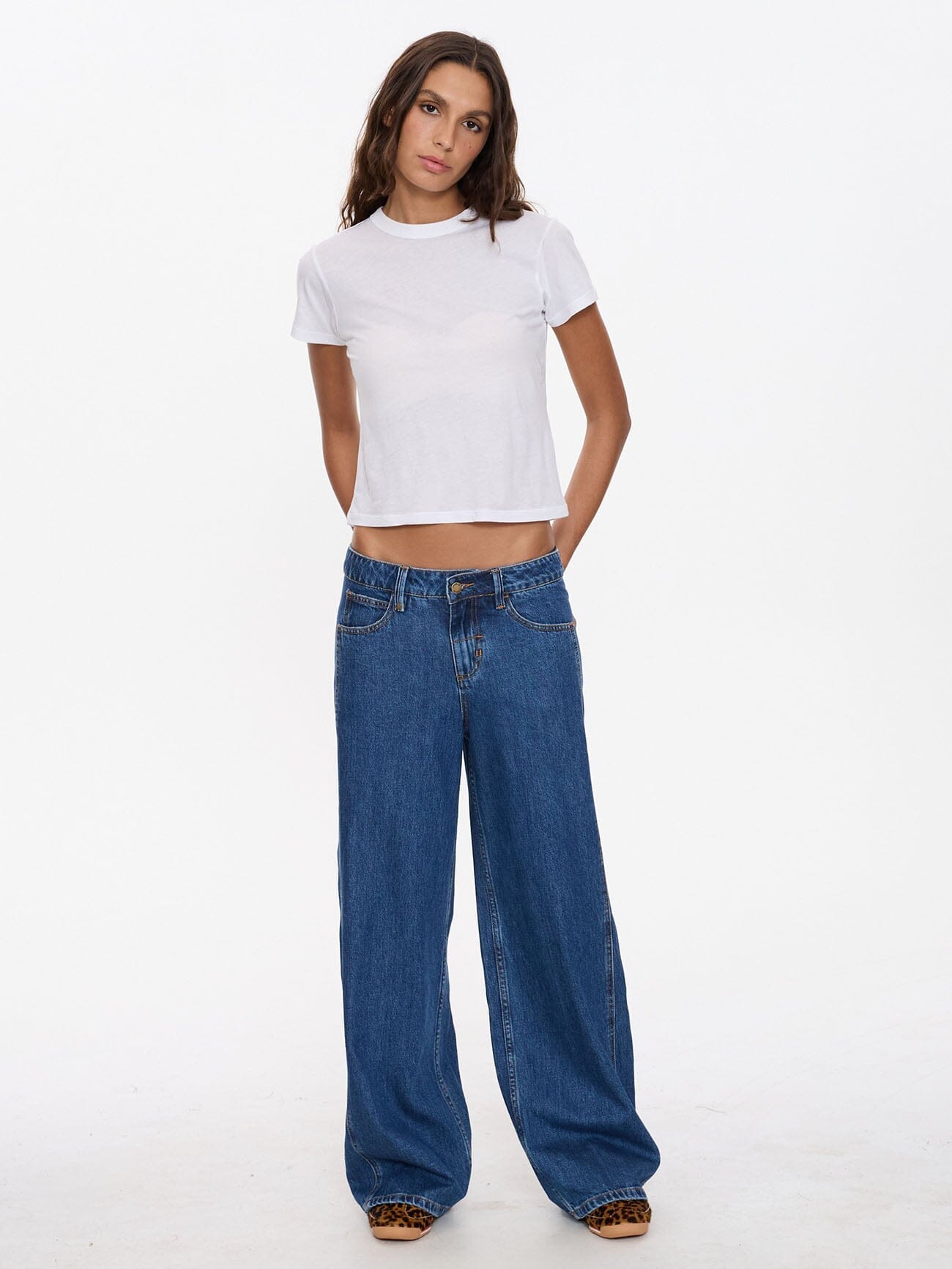 Maggie Low Rise Baggy Jean - Deep Vintage Blue 4