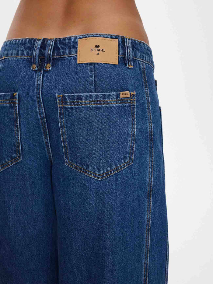 Maggie Low Rise Baggy Jean - Deep Vintage Blue 4