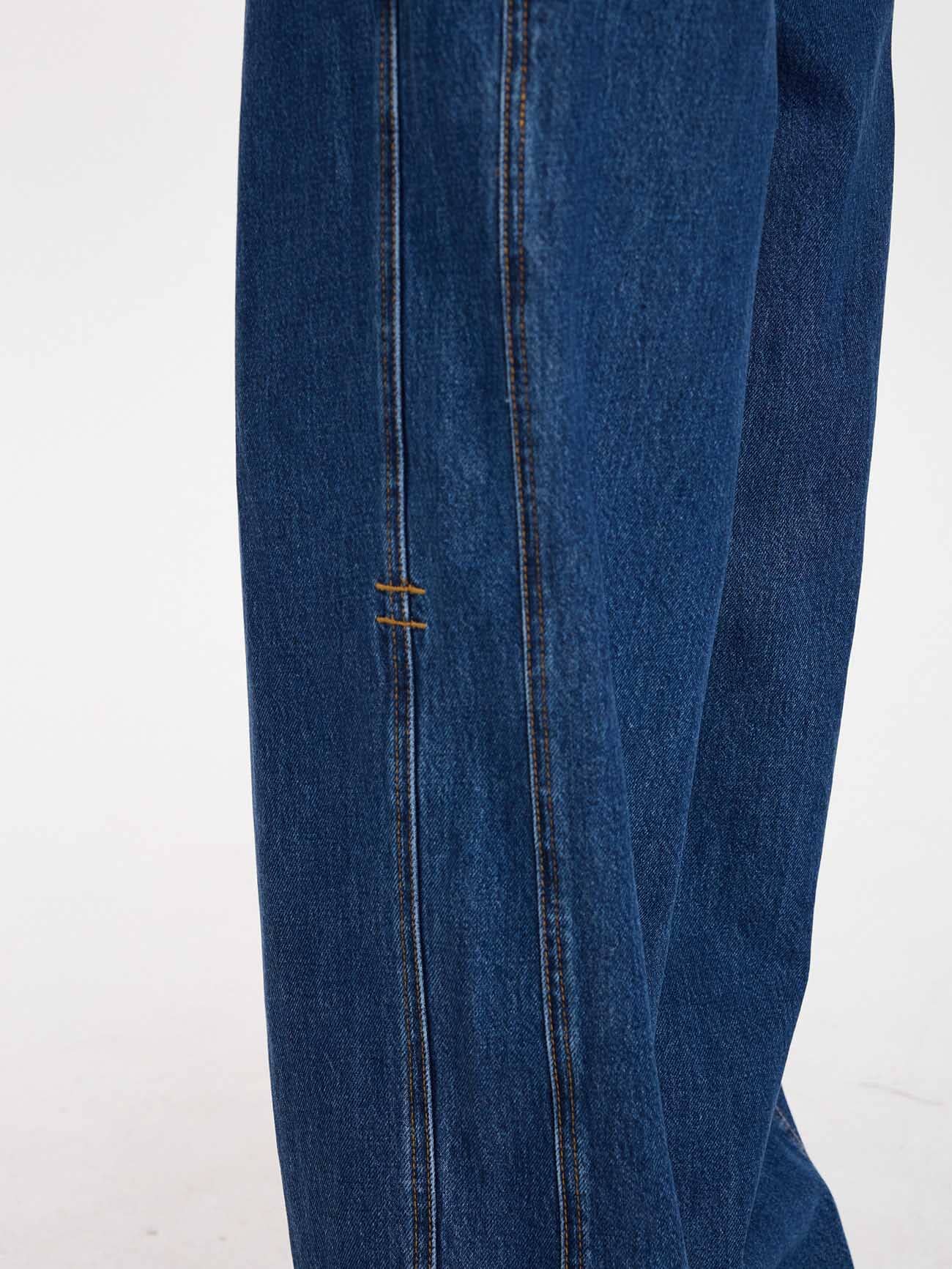 Maggie Low Rise Baggy Jean - Deep Vintage Blue 4