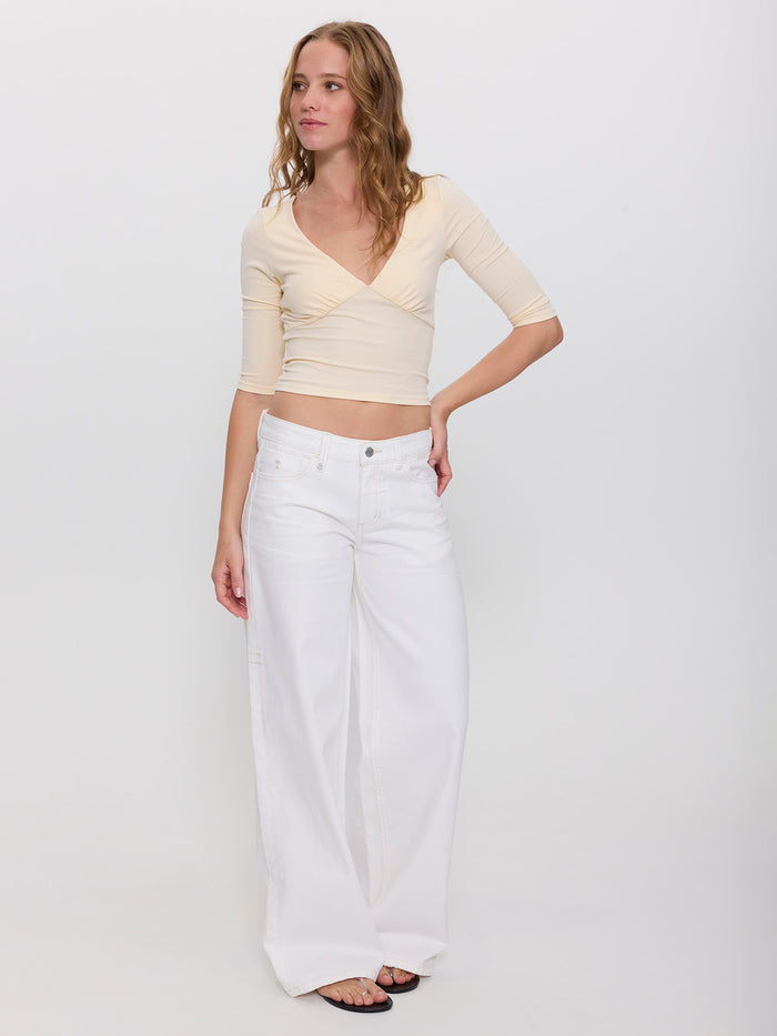 Hunter Low Rise Wide Jean - Bright White 4