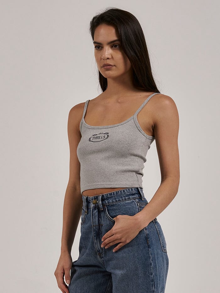 Coat Of Thrills Bound Tank - Grey Marle