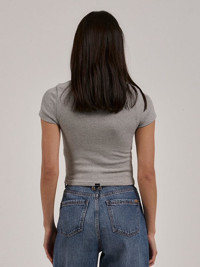 Coat Of Thrills Y2K Tee - Grey Marle