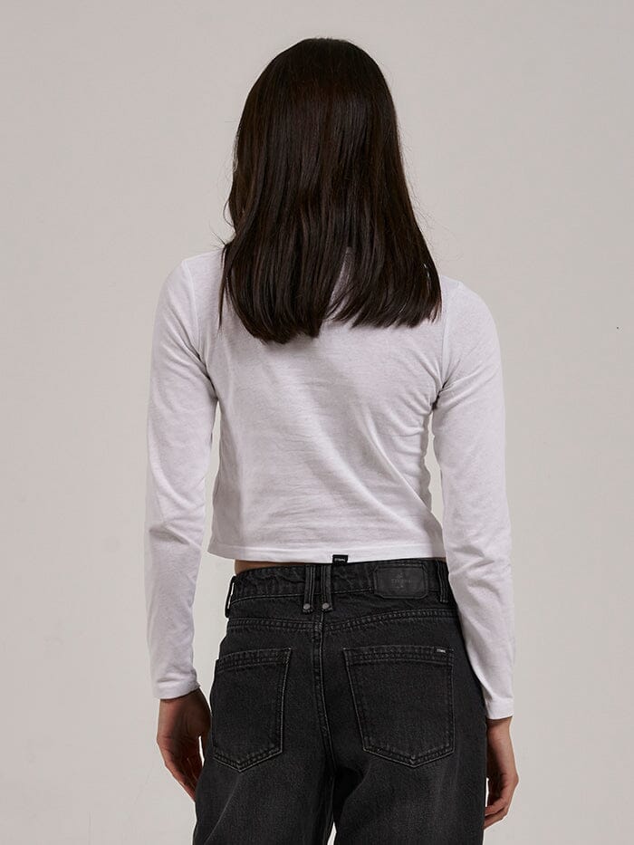 Field Of Speed Mini Long Sleeve Tee - White