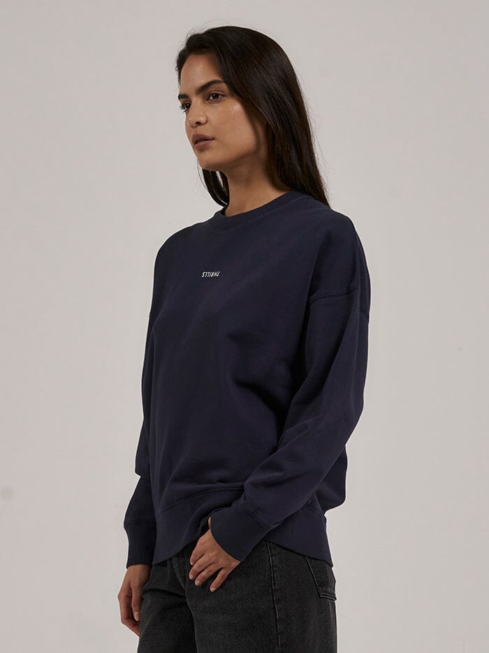 Minimal Thrills Slouch Crew - Station Navy