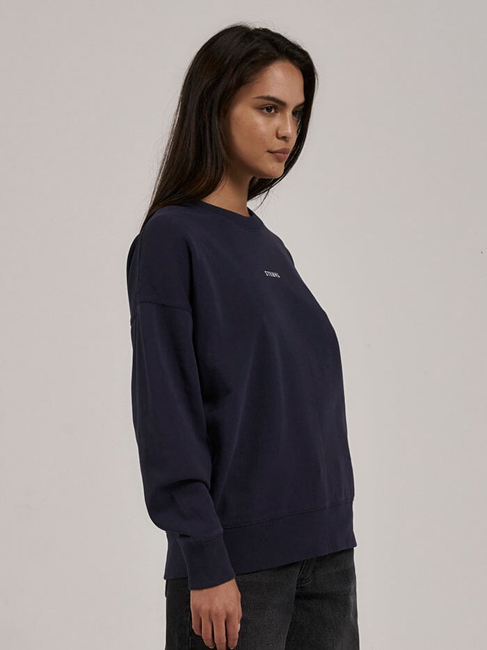 Minimal Thrills Slouch Crew - Station Navy