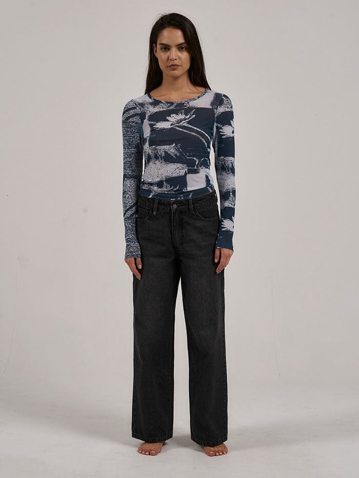 Alchemy Long Sleeve Mesh Top - New Teal