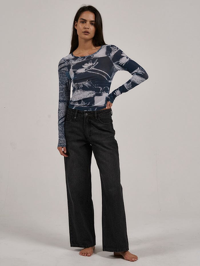 Alchemy Long Sleeve Mesh Top - New Teal
