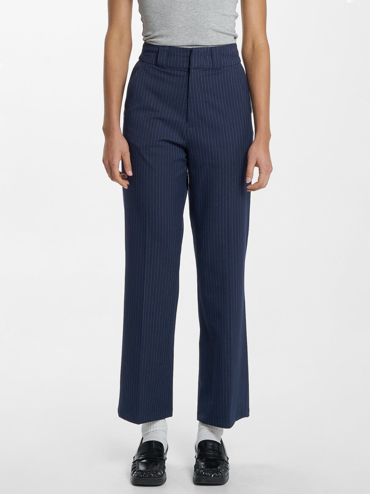 Danny Pinstripe Pant - Station Navy