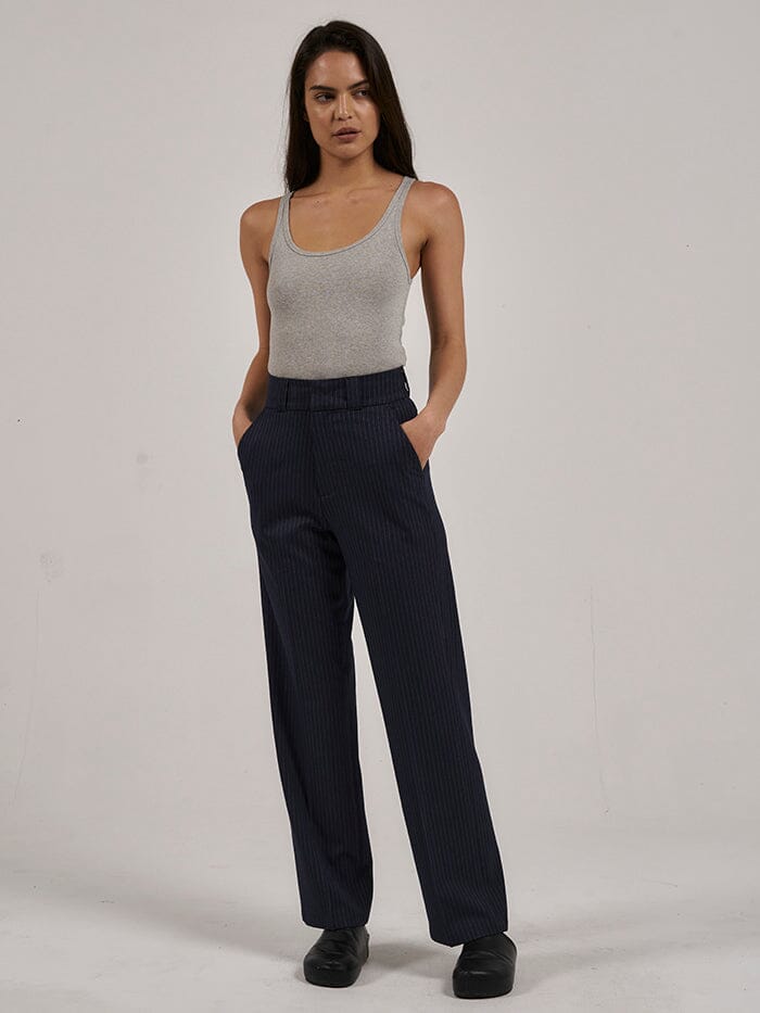 Danny Pinstripe Pant - Station Navy
