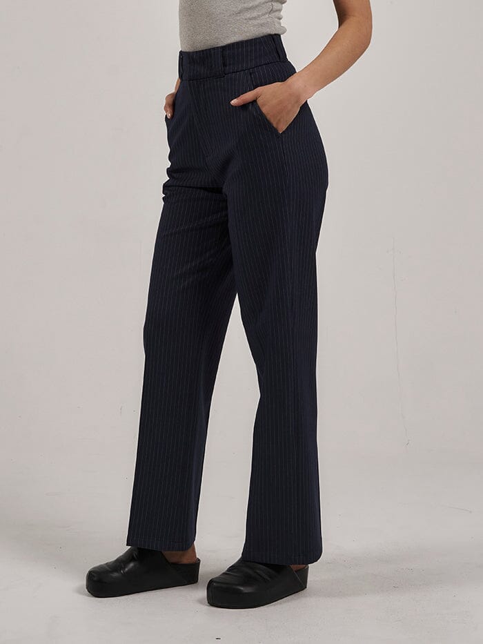 Danny Pinstripe Pant - Station Navy
