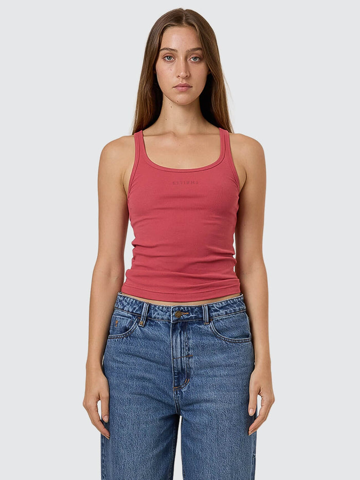 Minimal Thrills Scoop Tank - Redwood