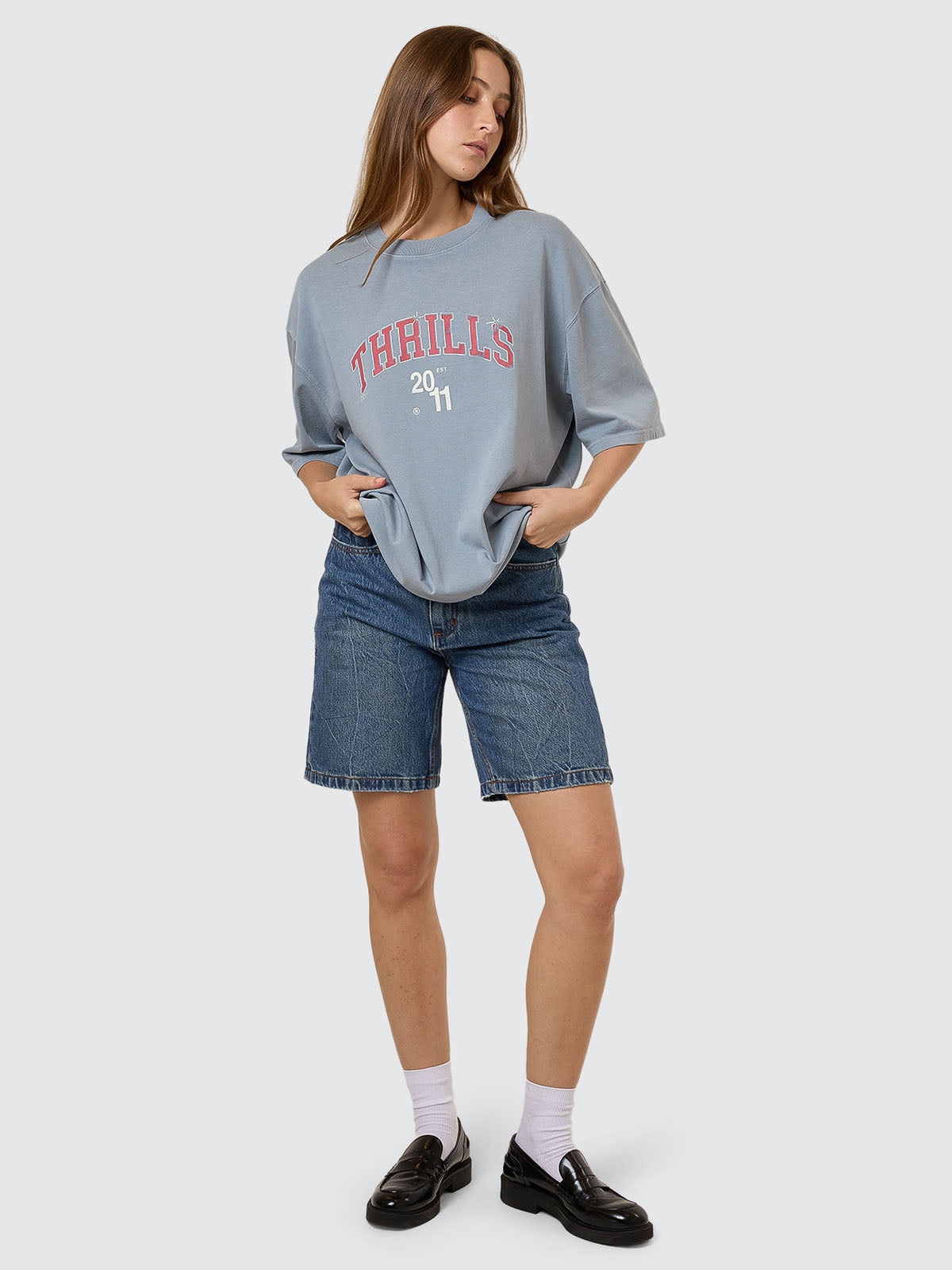 Stadium Oversized Tee - Smog 4
