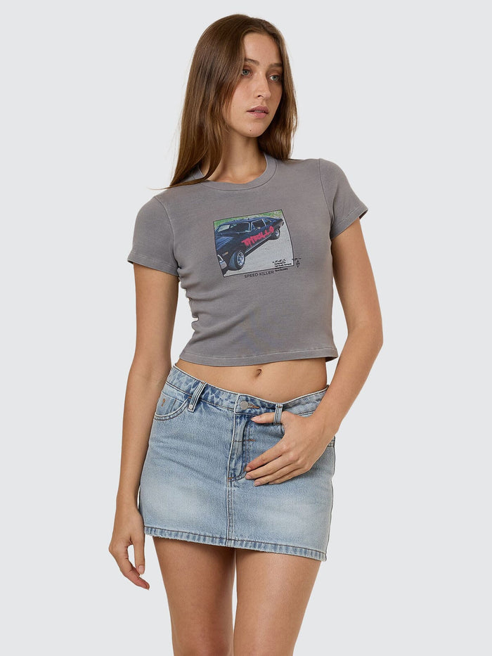 Die Fighting Mini Tee - Washed Grey 4
