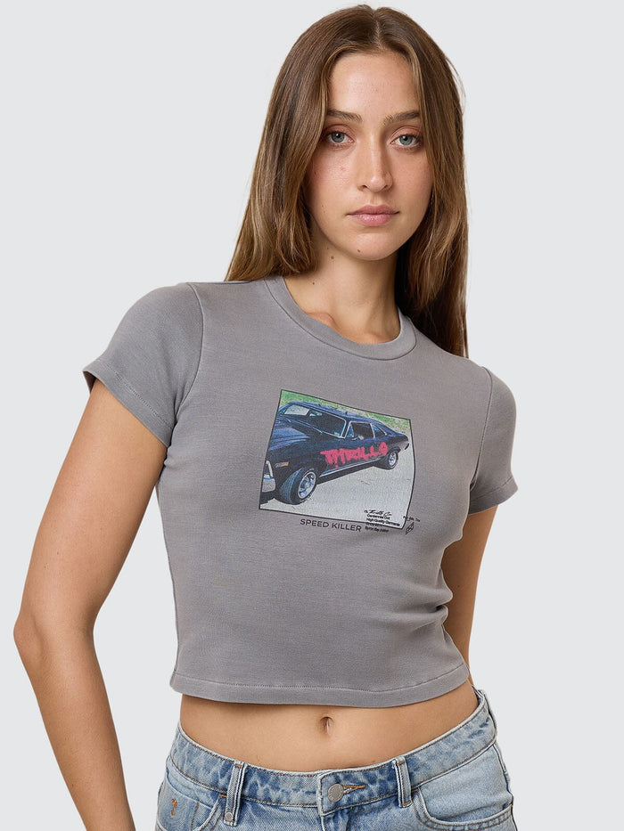 Die Fighting Mini Tee - Washed Grey 4