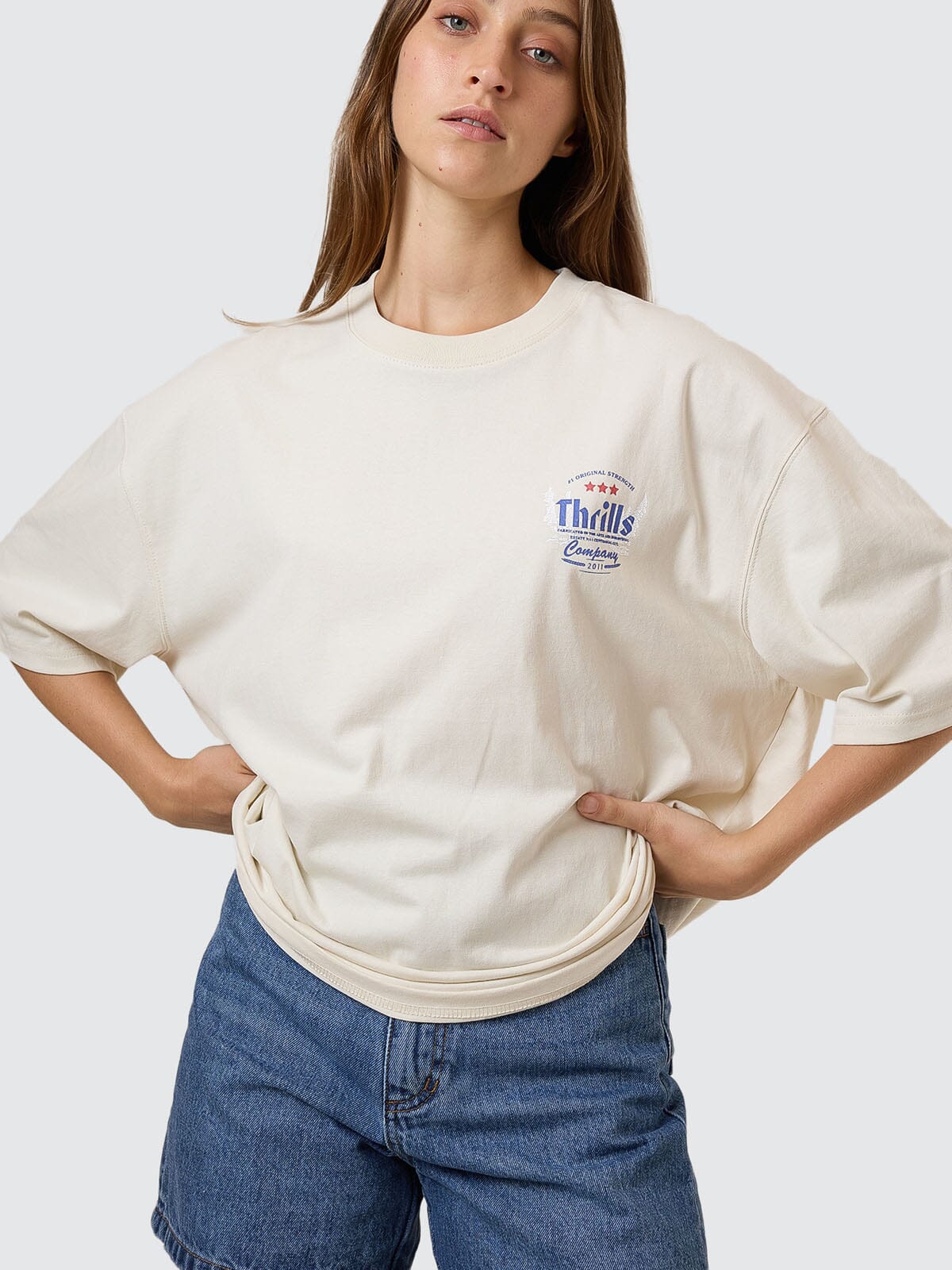 Original Strength Oversized Tee - Heritage White 4