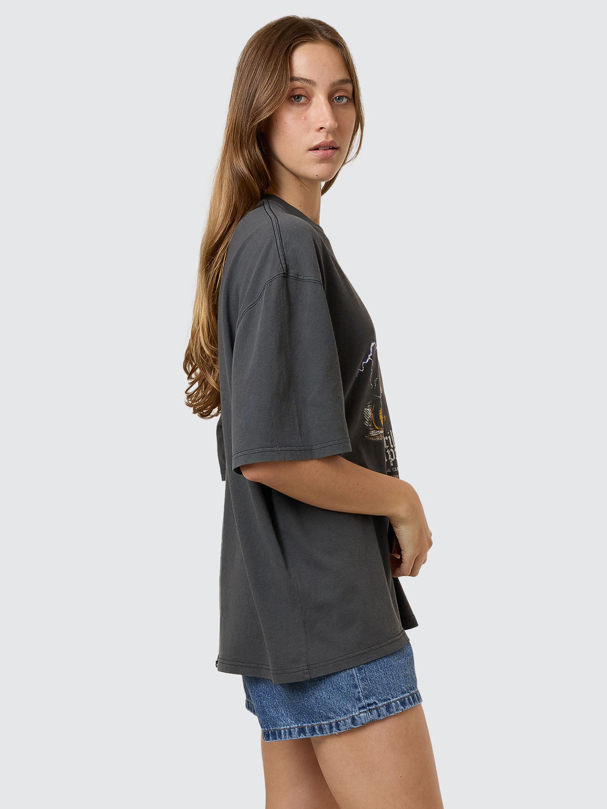 Flight Risk Oversized Tee - Merch Black 4