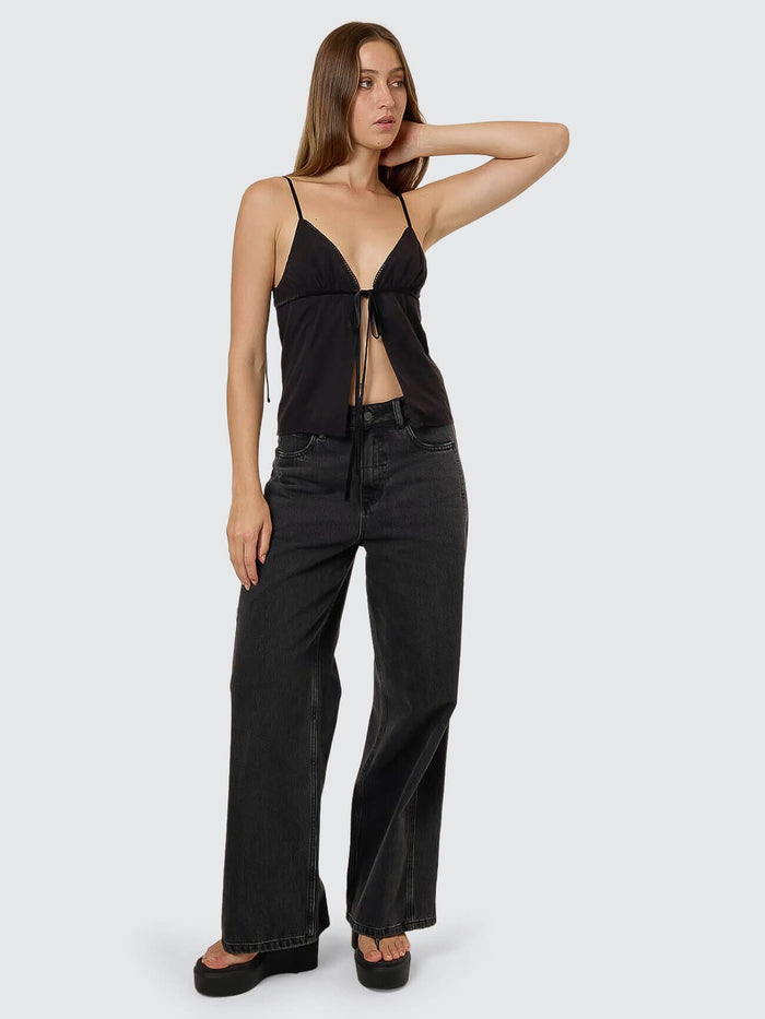 Asher Tie Top - Black