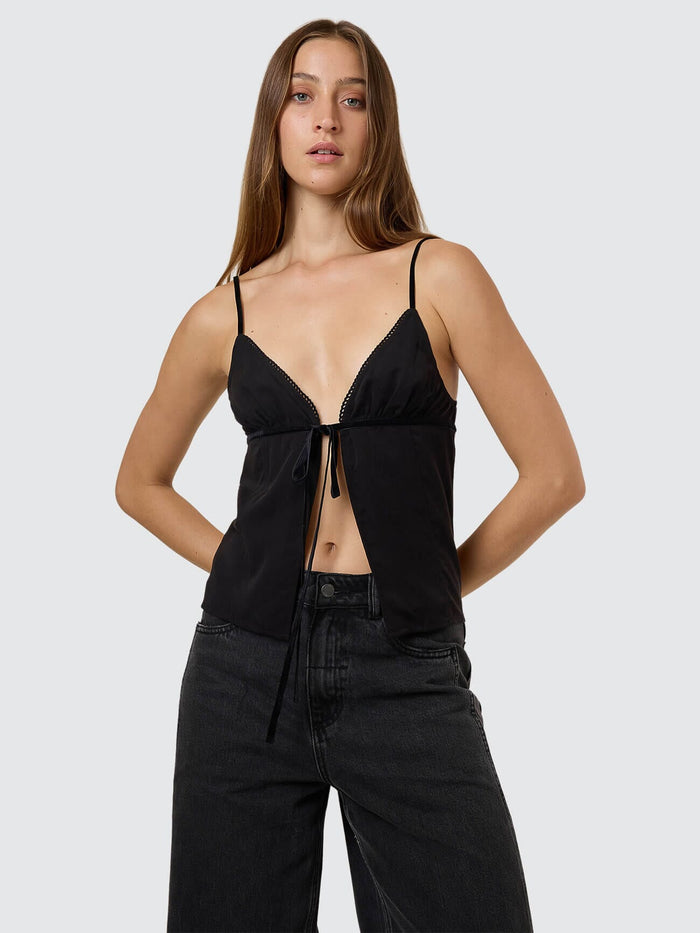 Asher Tie Top - Black