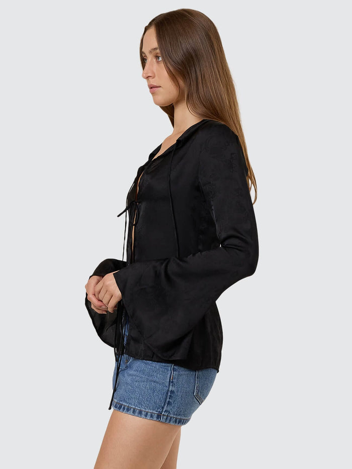 Lost In The Light Tie Top - Black