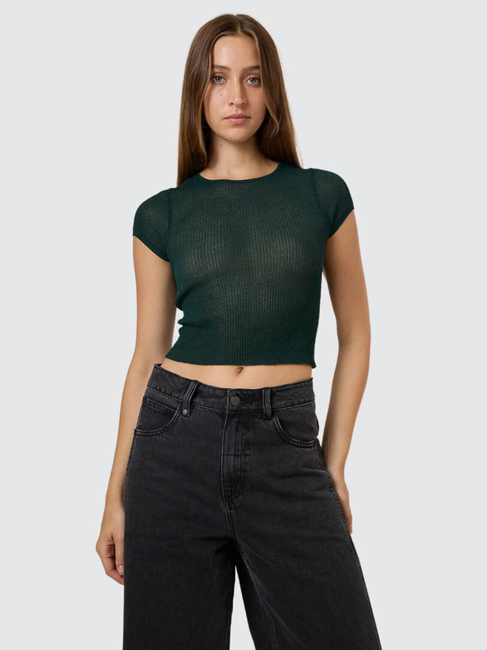 Dissolve My Mind Knit Top - Vista Green