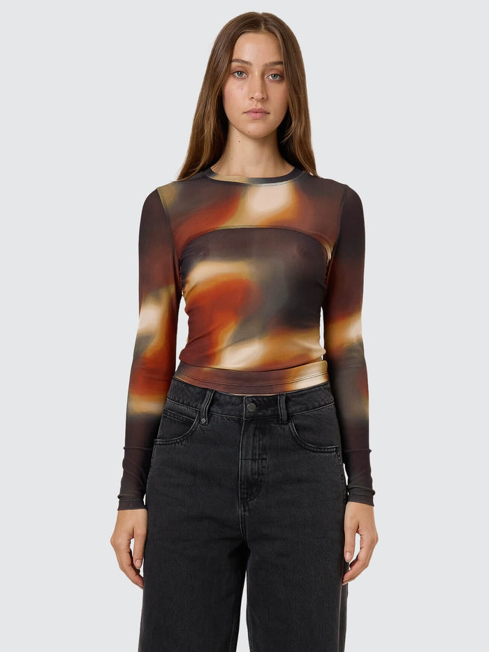 Metamorphic Daze Mesh Top - Black