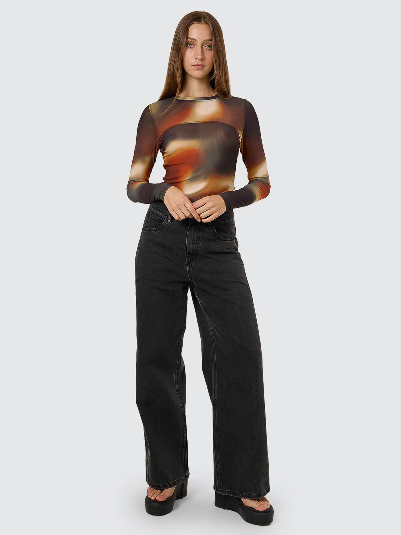 Metamorphic Daze Mesh Top - Black