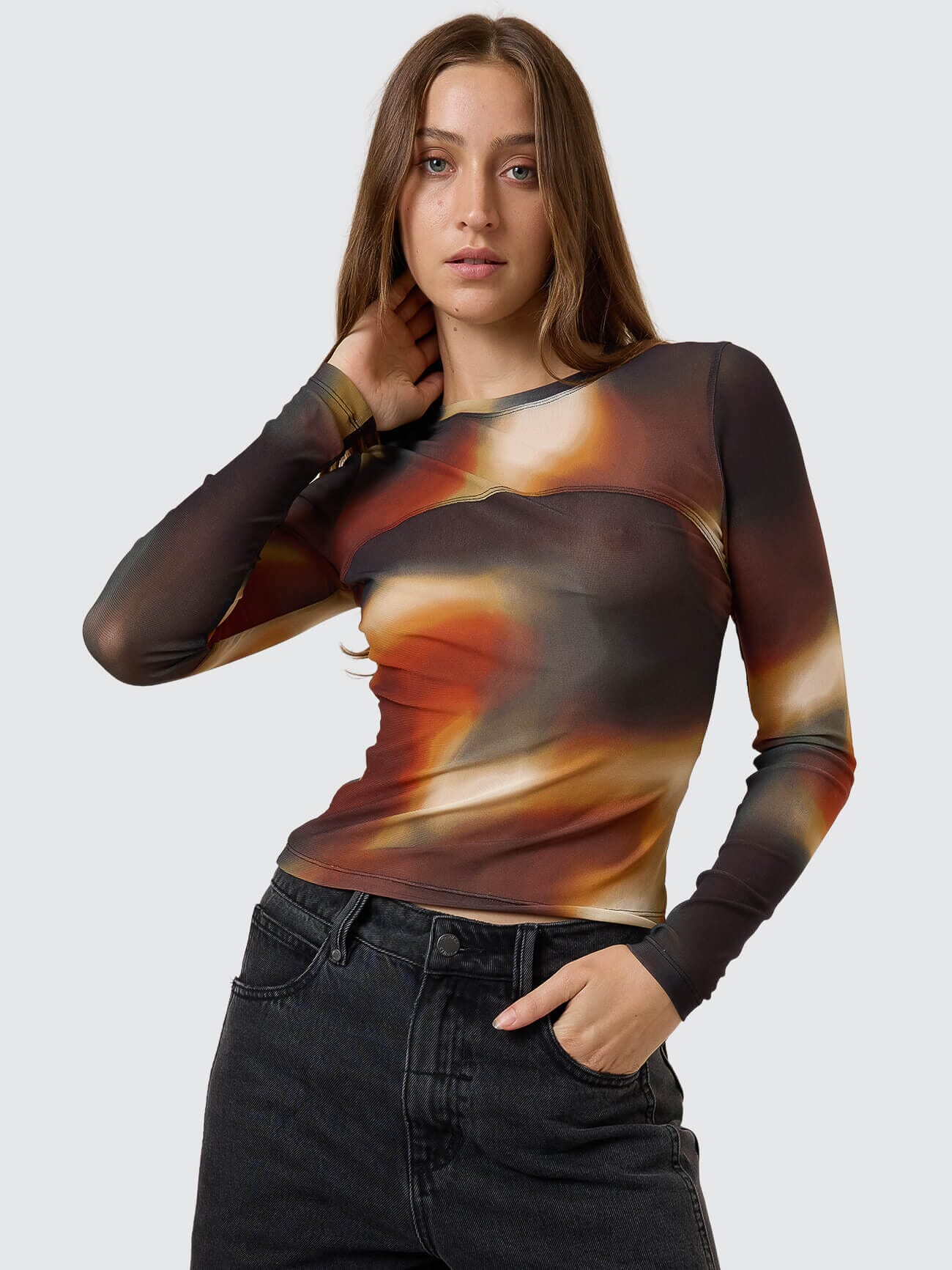 Metamorphic Daze Mesh Top - Black