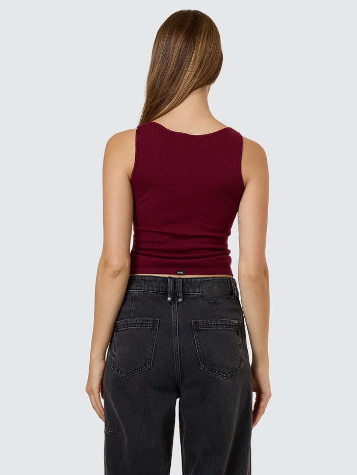 Rosetta Knit Tank - Mahogany 4