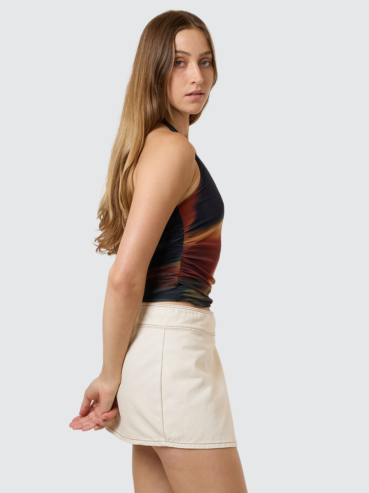 Night Shift Wrap Mini Skirt - Heritage White 4