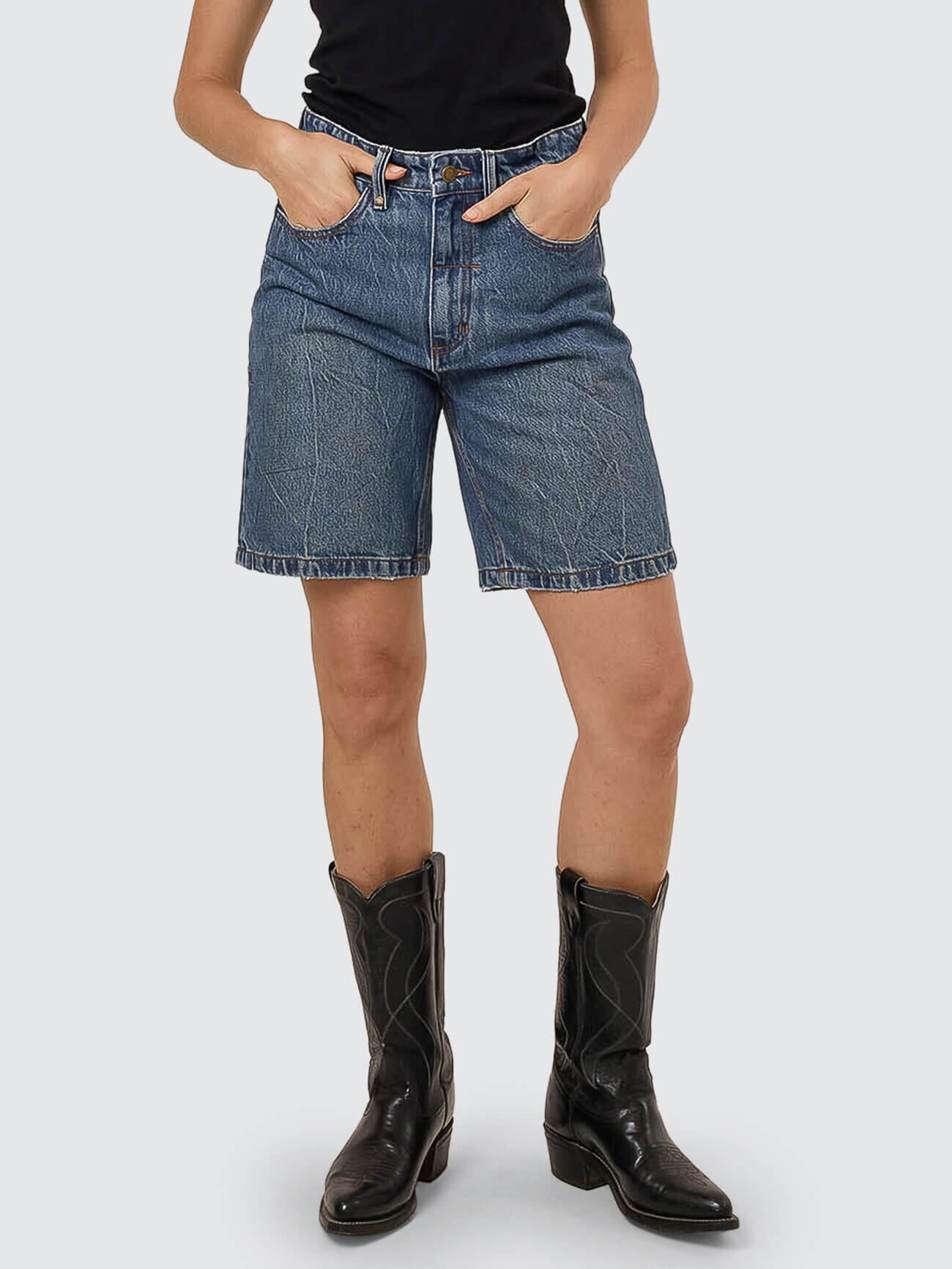 Dopamine Reagan Slouch Short - Vanish Mid Blue