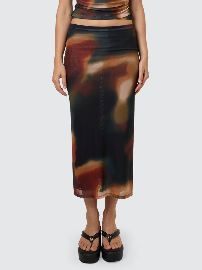 Metamorphic Daze Slip Skirt - Black