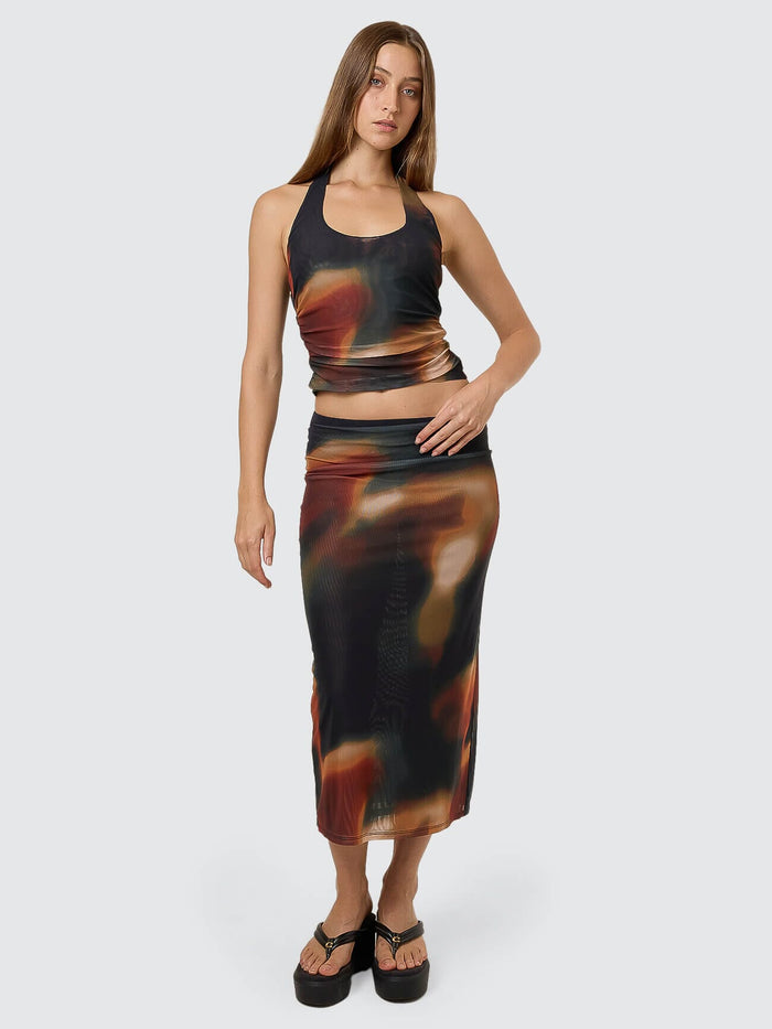 Metamorphic Daze Slip Skirt - Black