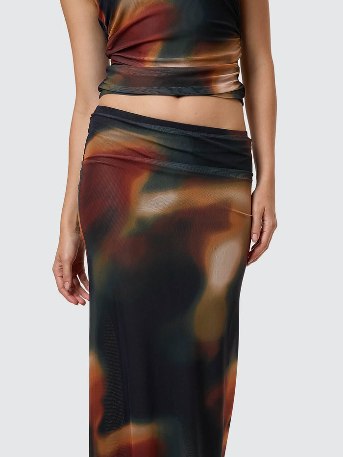 Metamorphic Daze Slip Skirt - Black