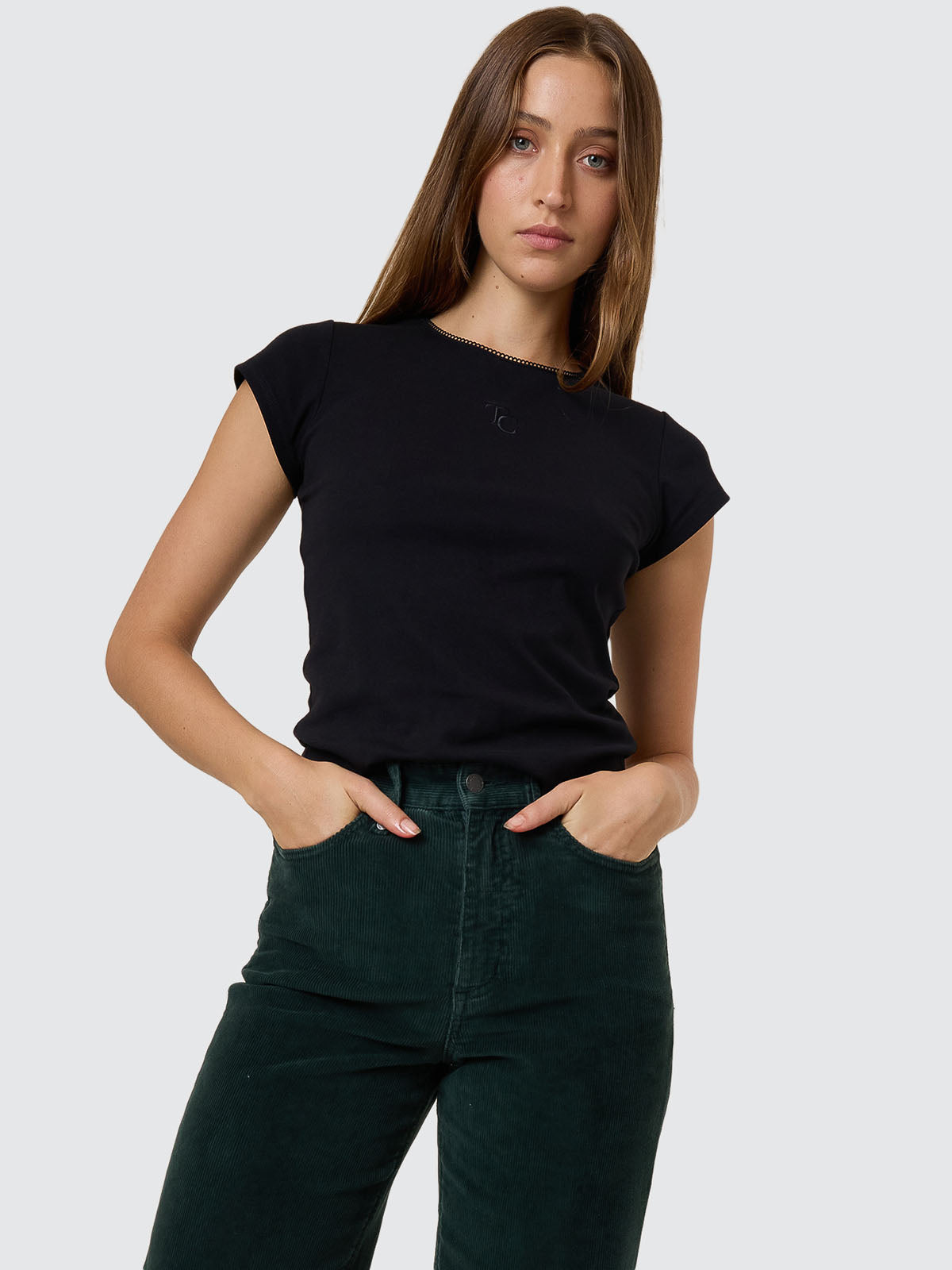 Holly Cord Pant - Vista Green 4