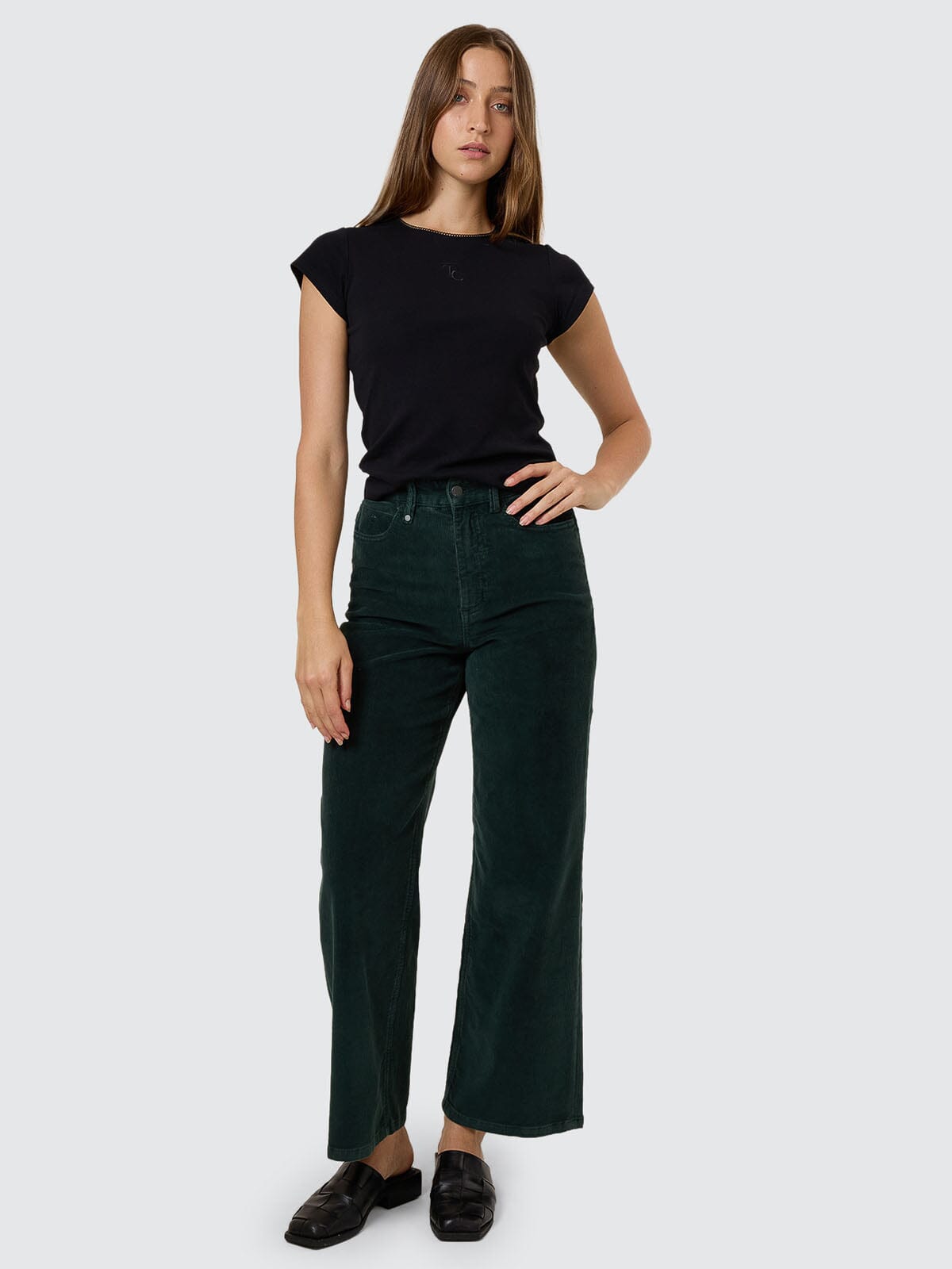 Holly Cord Pant - Vista Green 4