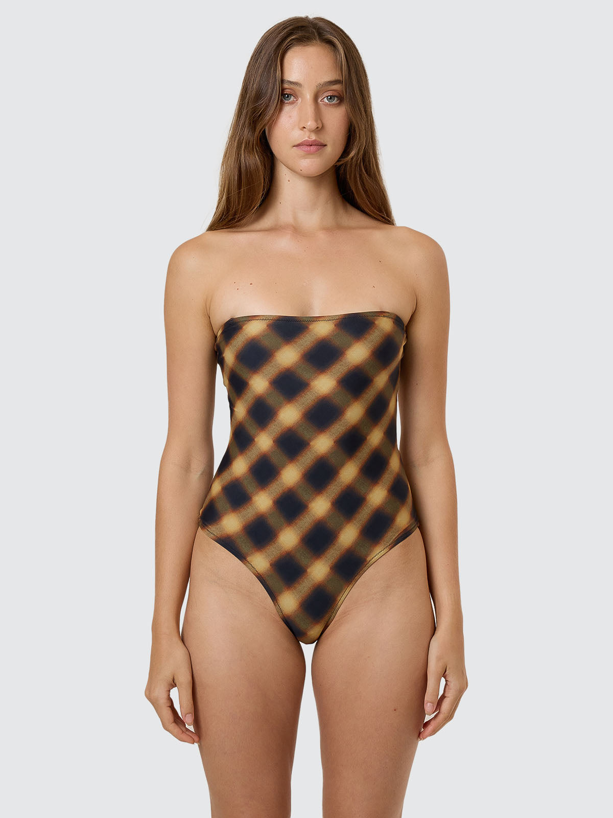 Lost Signal Strapless One Piece - Bronze 4