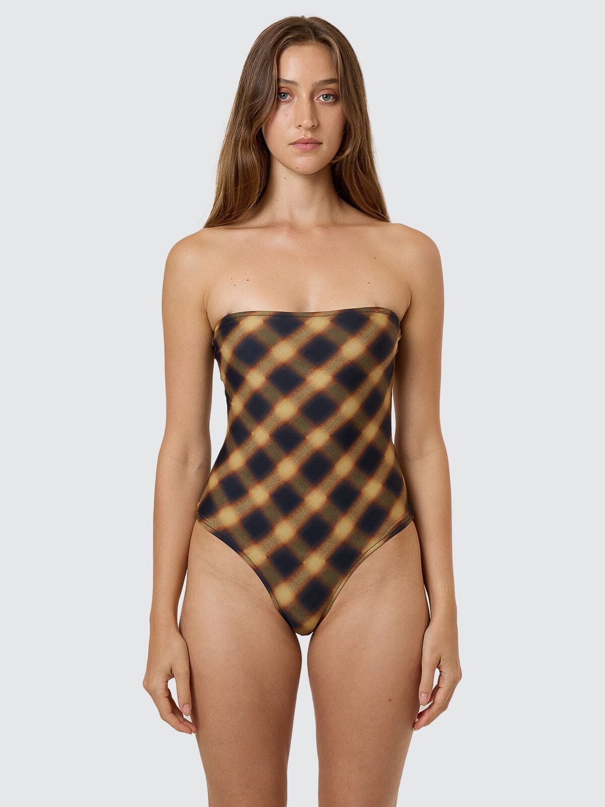 Lost Signal Strapless One Piece - Bronze 4