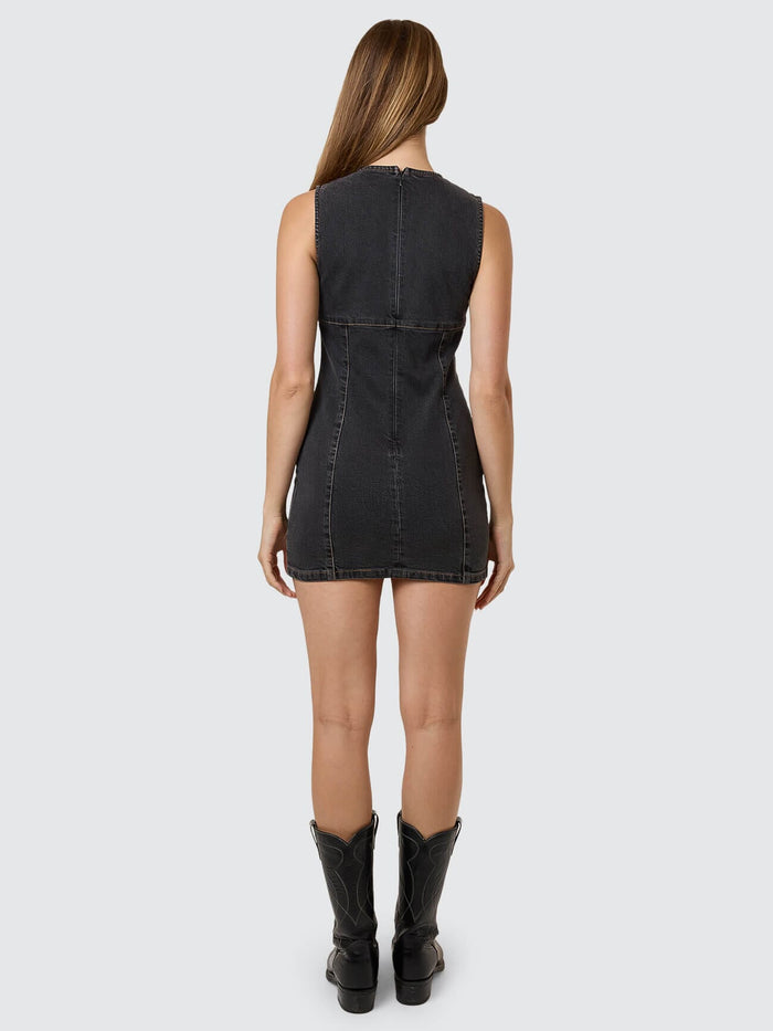 Night Shift Mini Dress - Ash Black