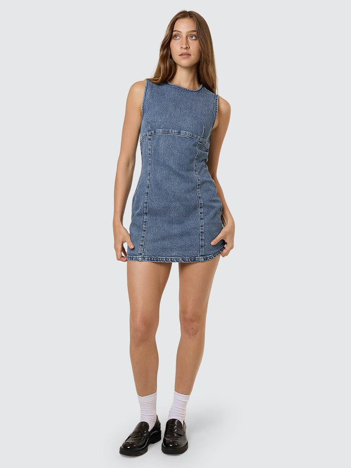 Night Shift Mini Dress - Stoned Blues
