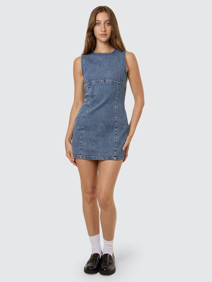 Night Shift Mini Dress - Stoned Blues