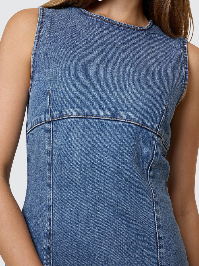 Night Shift Mini Dress - Stoned Blues